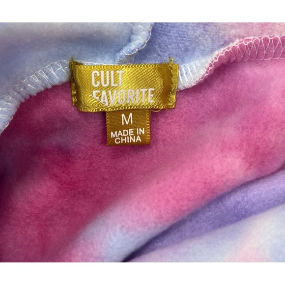 Cult Favorite Women's Good Vibes Tie Dye Multicolor Pull-Over Hoodie Size M - Picture 13 of 15